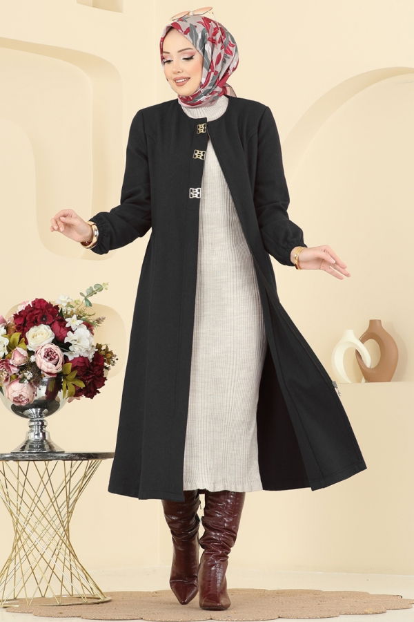 Modaselvim Topper Coat 8195AB368 Black