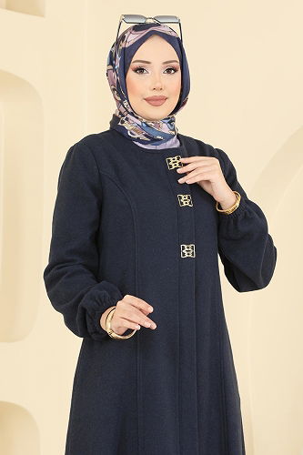 moda selvim معطف كحلي 8195AB368 - Thumbnail
