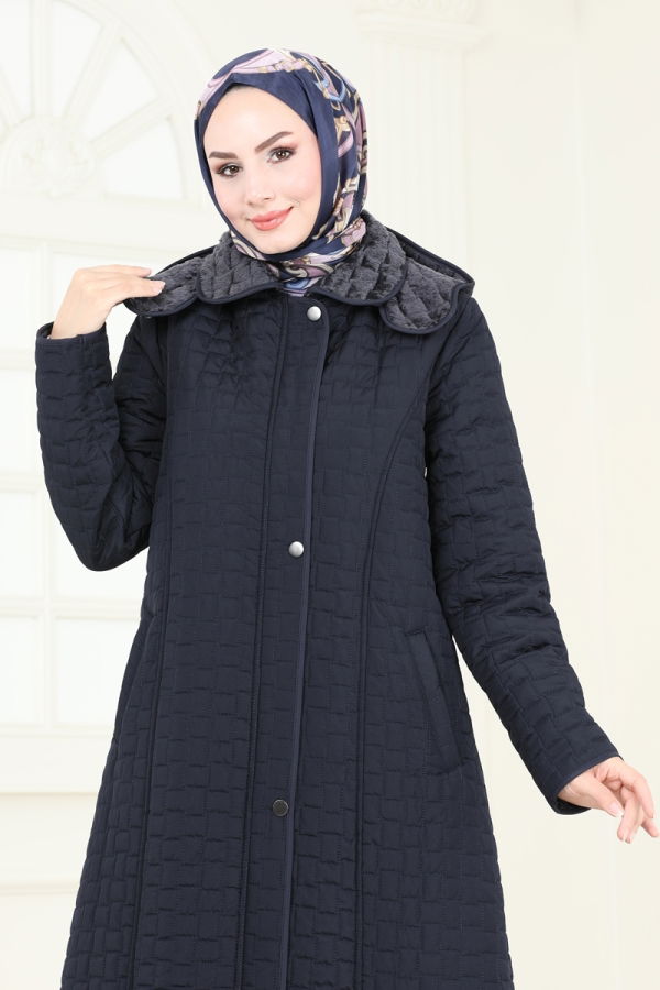 Coat 830OZT1013 Navy Blue - 4