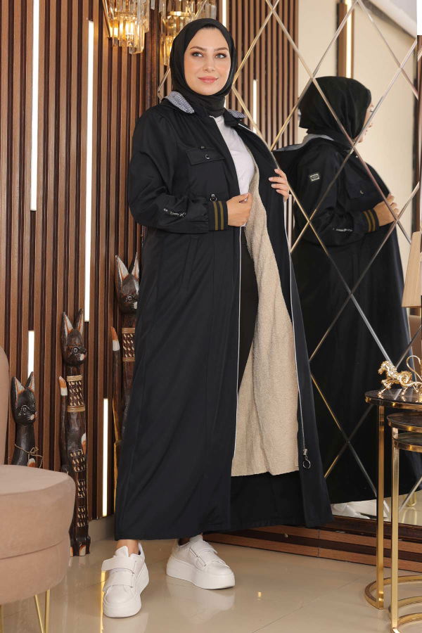 Modaselvim Topcoat / Puffer Coat MİH11002-M Black