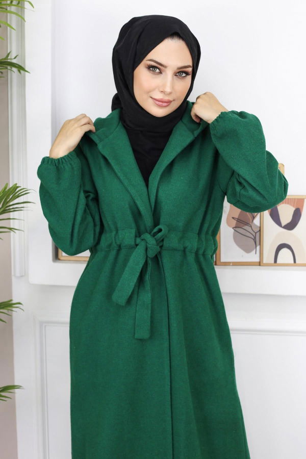 Modaselvim Topper Coat MİH19169-M Emerald