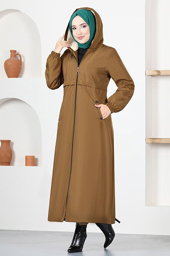 moda selvim Coat MSL2044-M Tan - Thumbnail