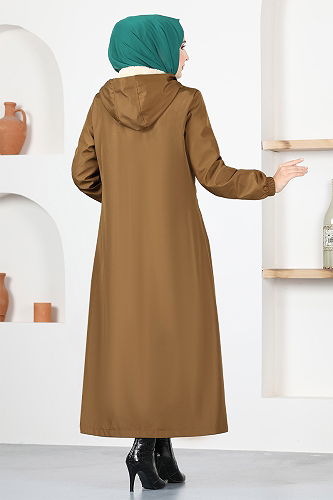 moda selvim معطف عسلي MSL2044-M - Thumbnail