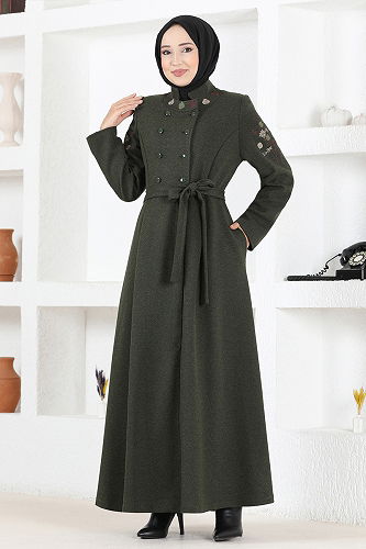 moda selvim COAT MSL3141-M Haki - Thumbnail