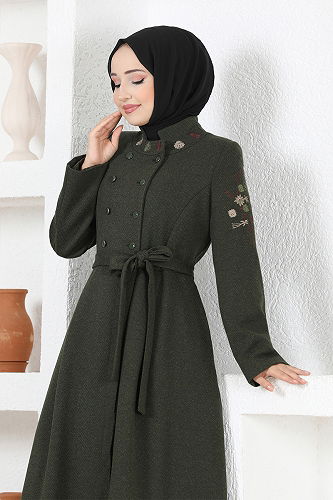 moda selvim COAT MSL3141-M Haki - Thumbnail