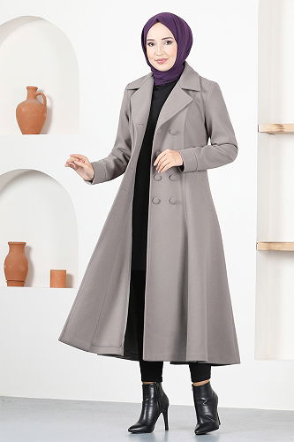 moda selvim Coat MSL5455-M Gray - Thumbnail