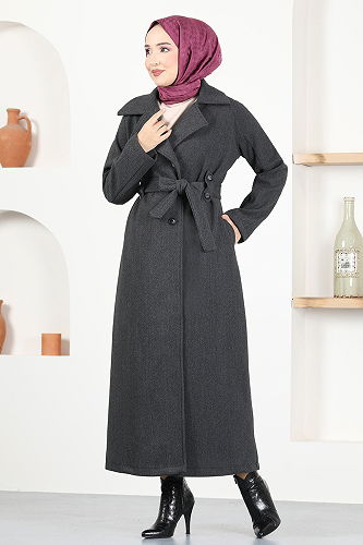 moda selvim Coat MSL5966-M Anthracite - Thumbnail