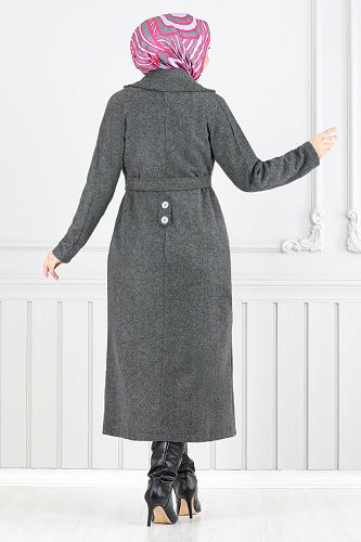moda selvim Coat MSL5966-M Smoked - Thumbnail