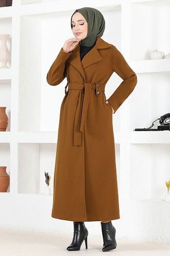 moda selvim Coat MSL5966-M Tan - Thumbnail
