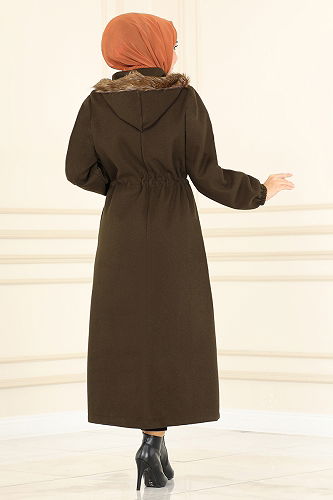 moda selvim معطف اخضر عفني MSL5973-M - Thumbnail