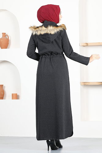 moda selvim Coat MSL8057-M Black - Thumbnail
