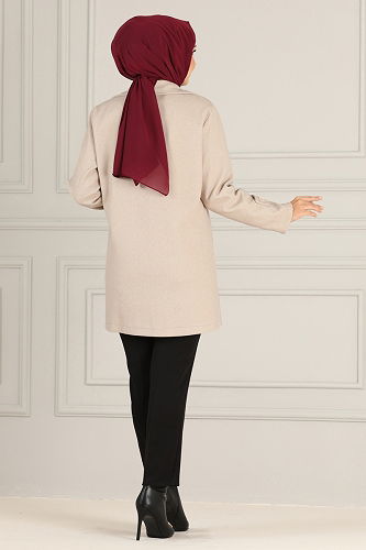moda selvim Coat MSS5050-M Beige - Thumbnail