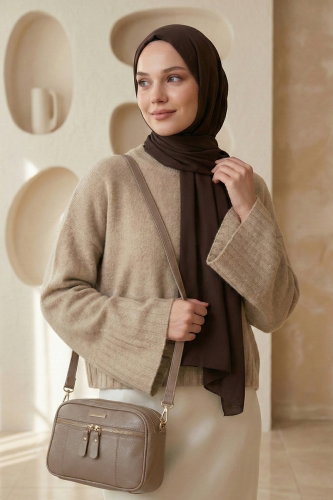 M.E.R.K. - Çok Bölmeli Kadın Omuz Çantası 101MERK1193 Koyu Vizyon