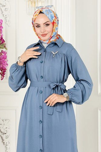 moda selvim 1080BRZ597 سماوي طقم - Thumbnail