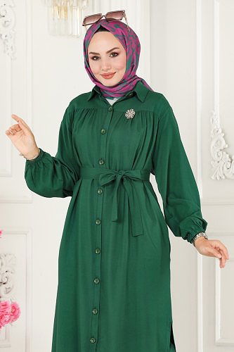 moda selvim 1080BRZ597 الزيتي طقم - Thumbnail