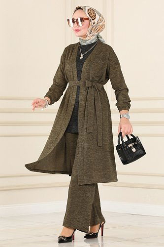 moda selvim Combine 116DVL817 Black&Khaki - Thumbnail