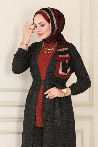 moda selvim Combine 116DVL817 Cinnamon&Black - Thumbnail