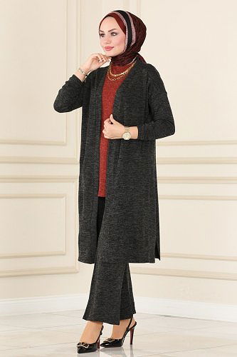 moda selvim 116DVL817 يقطيني&اسود طقم - Thumbnail