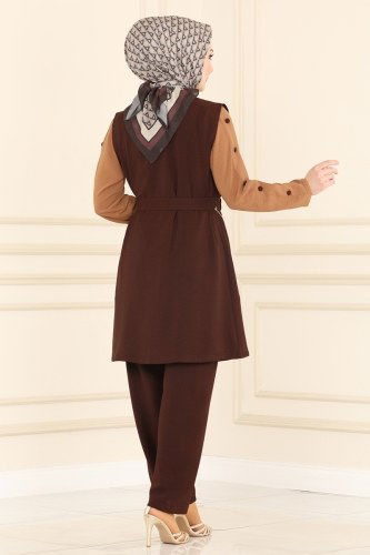 moda selvim Combine 1210ASM762 Brown & Latte - Thumbnail