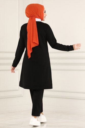 moda selvim Combine 1212ASY563 Black&Orange - Thumbnail