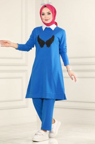 moda selvim 1212ASY563 ياقوتي طقم - Thumbnail