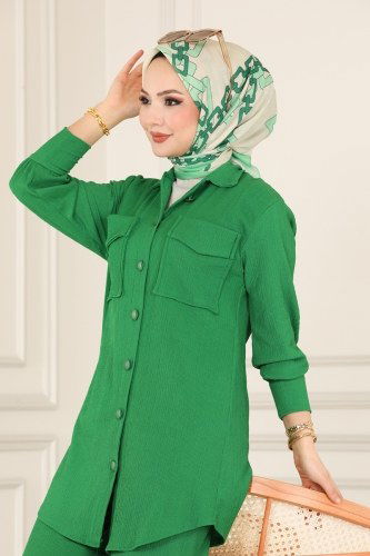 moda selvim Combine 121MP806 Benetton Green - Thumbnail