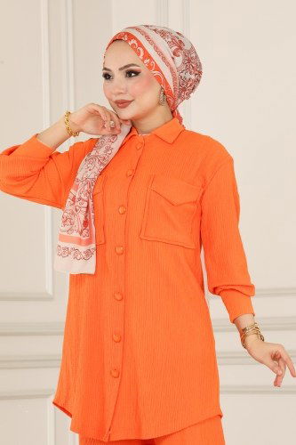 moda selvim 121MP806 برتقالي طقم - Thumbnail