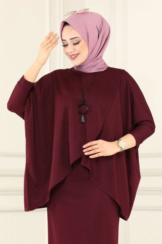 moda selvim Combine 1502UKB139 Claret Red - Thumbnail