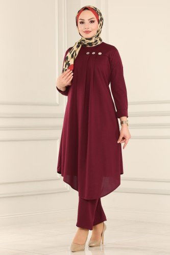 moda selvim Combine 1511UKB139 Claret Red - Thumbnail