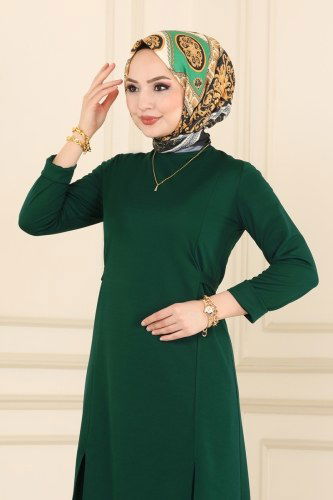 moda selvim 1528UKB139 الزيتي طقم - Thumbnail