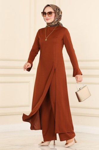moda selvim 1549UKB139 رملي طقم - Thumbnail