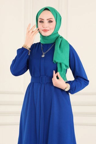 moda selvim 1700SH396 ازرق طقم - Thumbnail