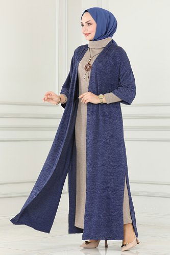 moda selvim Combine 186DVL817 Indigo&Light Brown - Thumbnail