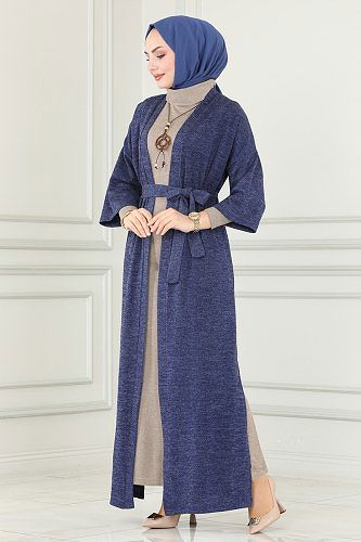 moda selvim Combine 186DVL817 Indigo&Light Brown - Thumbnail