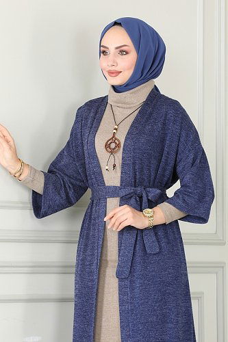 moda selvim Combine 186DVL817 Indigo&Light Brown - Thumbnail