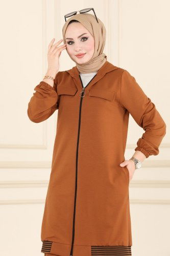 moda selvim 1915FON792 رملي طقم - Thumbnail