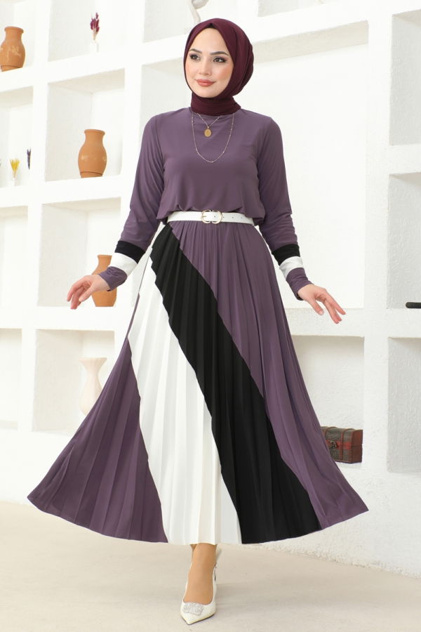 Modaselvim Hijab Combinations Combine 2006MEY846 Lilac