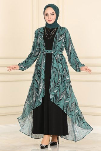 B.L.L. - 2049BLL803 اسود وتركوازي طقم
