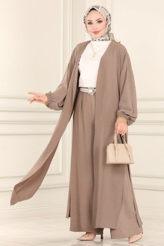 moda selvim 2050BLL803 فيزيون غامق طقم - Thumbnail