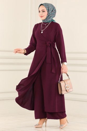 moda selvim 2054BLL803 ارجواني طقم - Thumbnail