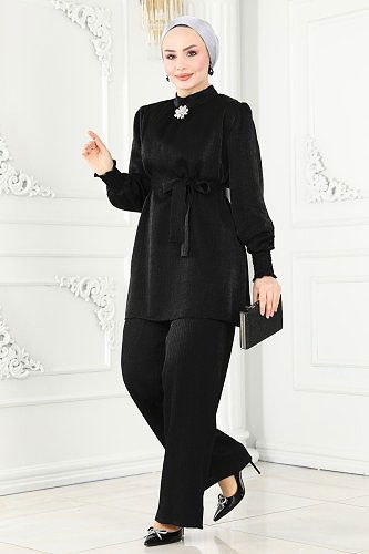 moda selvim 20553MDP186 اسود طقم - Thumbnail