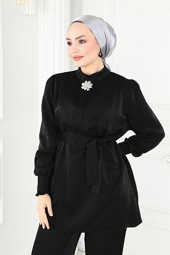 moda selvim 20553MDP186 اسود طقم - Thumbnail