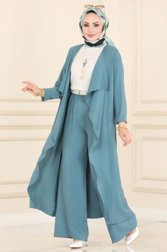moda selvim Combine 2060BLL803 Ice Blue & Ecru - Thumbnail