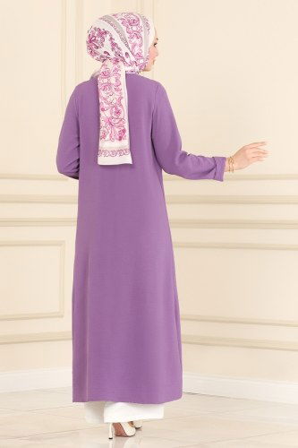 moda selvim Combine 2060BLL803 Lilac&Ecru - Thumbnail