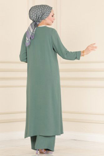 moda selvim 2060BLL803 تركوازي&السكري طقم - Thumbnail