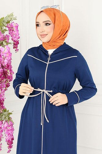 moda selvim 212YNS793 كحلي طقم - Thumbnail