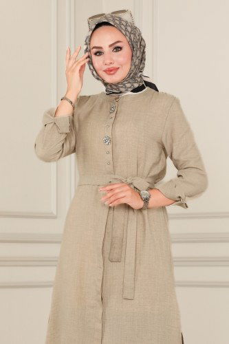 moda selvim 2249BLU797 حجري & اسود طقم - Thumbnail
