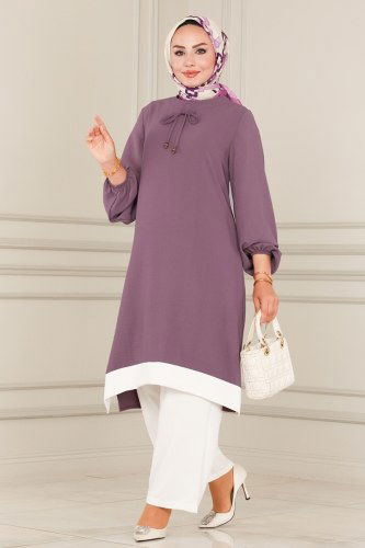 B.L.U. - Combine 2258BLU797 Dark Lilac&Ecru