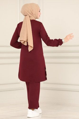 moda selvim 2421SL432 الخمري طقم - Thumbnail