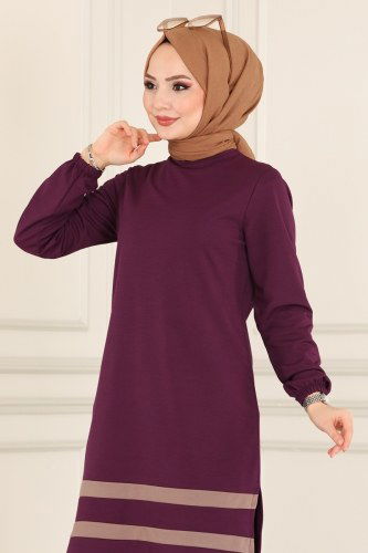 moda selvim Combine 2421YNS793 Damson & Dark Mink - Thumbnail